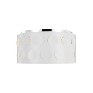 Generation Lighting-Dottie-3 Light Medium Flush Mount In Midcentury Style-62 Inch Tall and 17.88 Inch Wide - 1160602