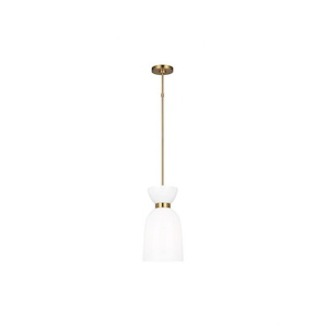 Generation Lighting-Londyn-1 Light Tall Pendant In Midcentury Style-21 Inch Tall and 9 Inch Wide - 1158149