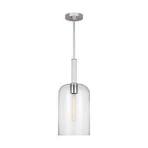 Generation Lighting-Monroe-1 Light Cylinder Pendant In Contemporary and Modern Style-16.5 Inch Tall and 8.75 Inch Wide - 1158597