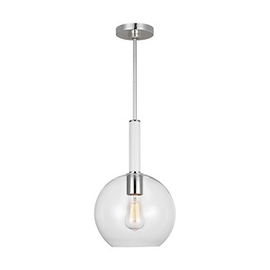 Generation Lighting-Monroe-1 Light Round Pendant In Contemporary and Modern Style-17.13 Inch Tall and 10.38 Inch Wide - 1159899