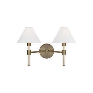 Robert - 2 Light Bath Vanity In Mid-Century Modern Style-12.13 Inches Tall and 18.5 Inches Length - 989877