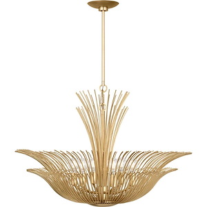 Dorelle - 6 Light Chandelier-20.13 Inch Tall and 28 Inch Wide - 1395635