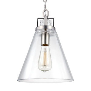 Generation Lighting-Sean Lavin-Pendant 1 Light in Modern Style-10 Inch Wide by 13.25 Inch Tall - 1154529