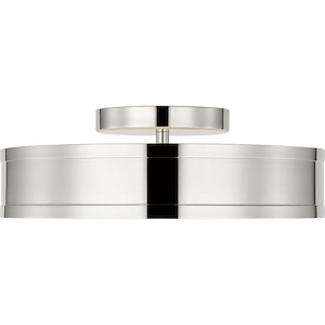Dupont - 20W LED Round Semi-Flush Mount-4 Inch Tall and 12 Inch Wide - 1395657