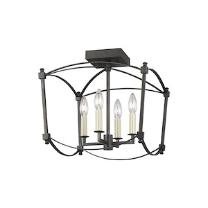 Generation Lighting-Sean Lavin-4 Light Semi-Flush Mount in Period Inspired Style-14.38 Inch Wide by 13.88 Inch Tall - 1159453