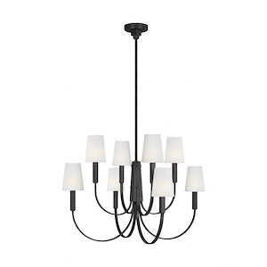 Generation Lighting-Logan from TOB Thomas O'Brien-Eight Light 2-Tier Chandelier-36.63 Inch Wide by 25.13 Inch Tall - 1154620