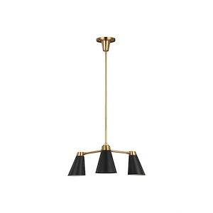 Generation Lighting-Signoret-3 Light Small Chandelier In Transitional Style-24.88 Inch Wide By 18.25 Inch Tall - 1157676