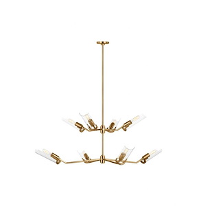 Mezzo - 8 Light Grand Chandelier-18.13 Inches Tall and 53.63 Inches Wide - 1290058
