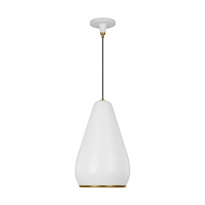 Generation Lighting-Clasica-1 Light Small Pendant In Casual Style-17.5 Inch Tall and 13.38 Inch Wide - 1255827