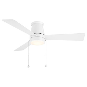 Hug - 3 Blade Flush Mount Ceiling Fan with Light Kit-12.2 Inch Tall and 52 Inch Wide - 1366991
