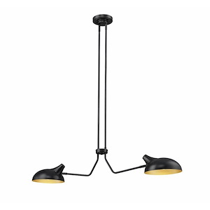 Bellamy - 2 Light Island In Mid-Century Modern Style-8.25 Inches Tall and 9.5 Inches Wide - 1283185