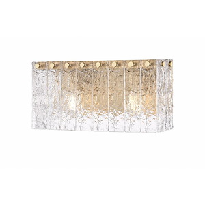 Glacier - 2 Light Bath Vanity-7 Inch Tall and 15 Inch Wide - 1363466