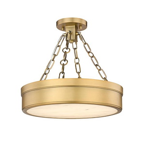 Anders - 30W 1 LED Semi-Flush Mount In Mid-Century Modern Style-13.75 Inches Tall and 15 Inches Wide - 1298309