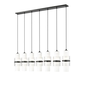 Cayden - 7 Light Linear Chandelier In Modern Style-16.75 Inches Tall and 4.75 Inches Wide - 1325377
