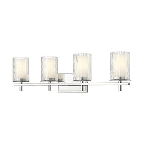Grayson - 4 Light Bath Vanity In Industrial Style-8.5 Inches Tall and 31 Inches Wide - 1325398