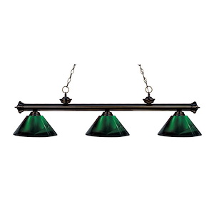 Riviera - 3 Light Island/Billiard in Billiard Style - 16 Inches Wide by 15 Inches High - 448246