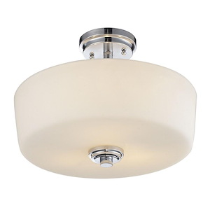 Lamina - 3 Light Semi-Flush Mount in Fusion Style - 14.38 Inches Wide by 10.75 Inches High - 429248
