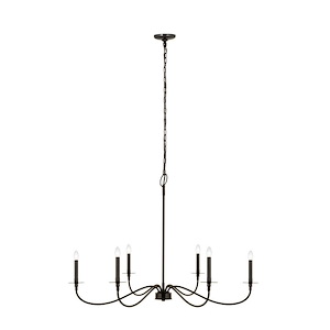 Arrington - 6 Light Chandelier in Restoration Style - 42 Inches Wide by 29 Inches High - 1047632