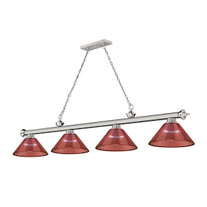 Cordon - 4 Light Billiard In Traditional and Classical Style-14.75 Inches Tall and 14 Inches Wide - 1222255