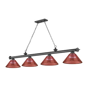 Cordon - 4 Light Billiard In Traditional and Classical Style-14.75 Inches Tall and 14 Inches Wide - 1222333
