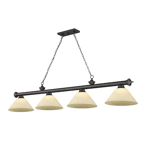Cordon - 4 Light Billiard In Traditional and Classical Style-15 Inches Tall and 14 Inches Wide - 1222334