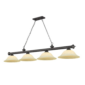Cordon - 4 Light Billiard In Traditional and Classical Style-14 Inches Tall and 14 Inches Wide - 1222335