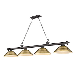 Cordon - 4 Light Billiard In Traditional and Classical Style-14 Inches Tall and 14 Inches Wide - 1222345