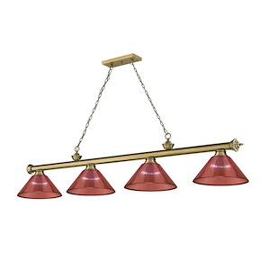 Cordon - 4 Light Billiard In Traditional and Classical Style-14.75 Inches Tall and 14 Inches Wide - 1222371