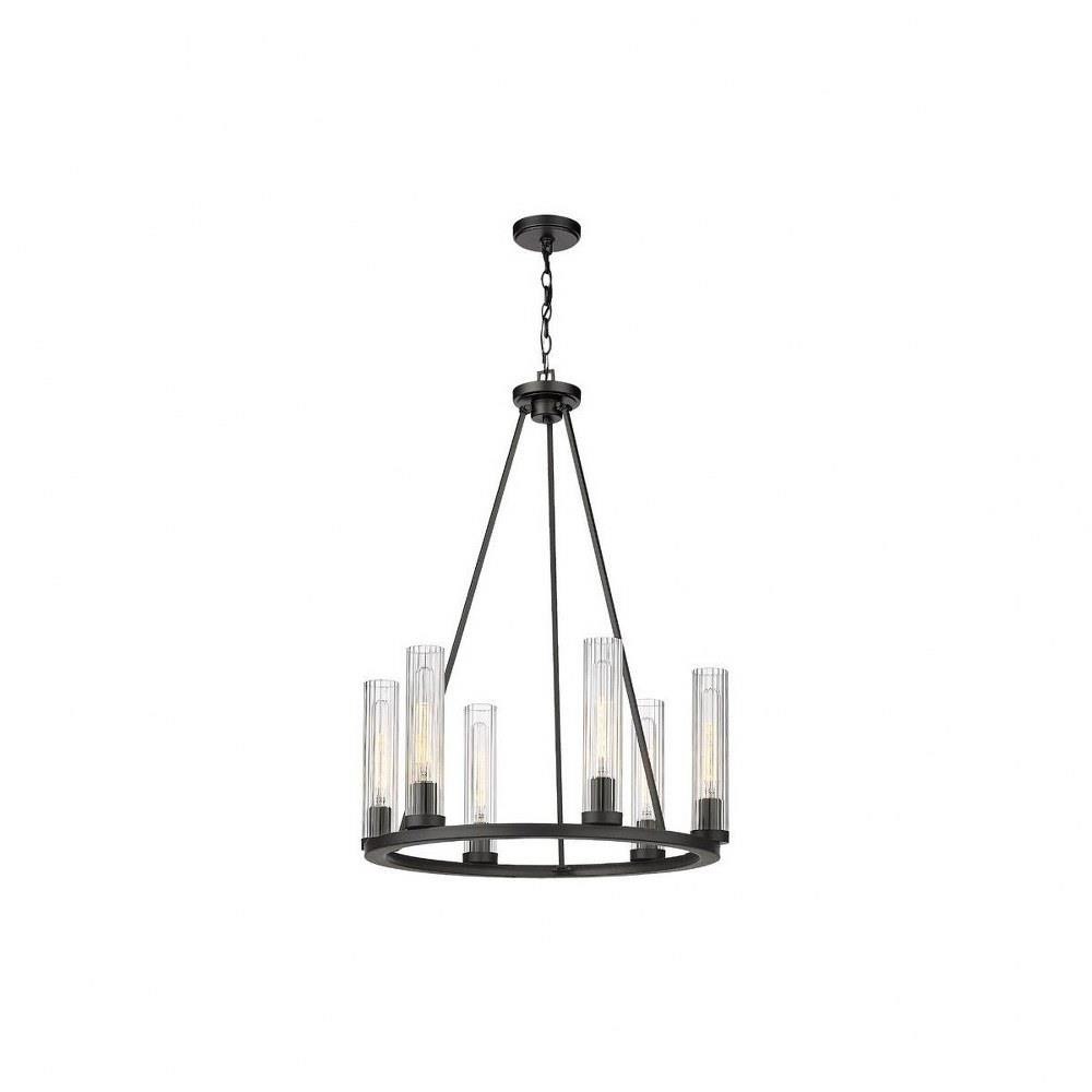 L❤️ Z-Lite - 3031-6BRZ - Beau - 6 Light Chandelier In