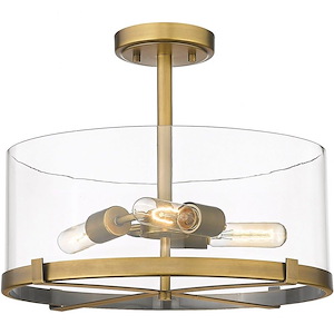 Callista - 3 Light Semi Flush Mount In Transitional Style-13.5 Inches Tall and 16.5 Inches Wide - 1096934