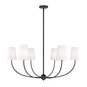 Shannon - 6 Light Chandelier In Traditional Style-19.25 Inches Tall and 42 Inches Wide - 1298316
