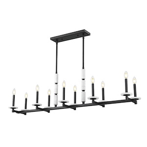 Kaden  - 10 Light Linear Chandelier-16 Inch Tall and 12 Inch Wide - 1374827