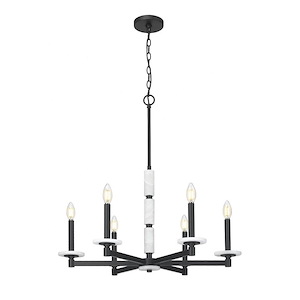 Kaden  - 6 Light Chandelier-29 Inch Tall and 28 Inch Wide - 1374832