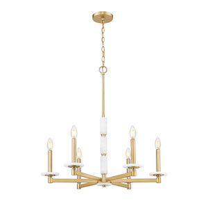 Kaden  - 6 Light Chandelier-29 Inch Tall and 28 Inch Wide - 1374832