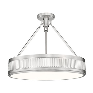 Quinn - 24W 3 LED Semi-Flush Mount-17.75 Inch Tall and 22 Inch Wide - 1397037