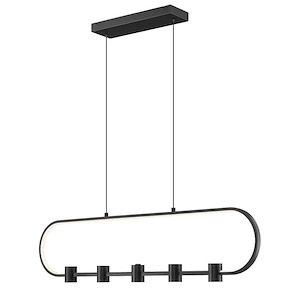 Saros - 55W 1 LED Linear Chandelier-10.75 Inch Tall and 42 Inch Wide - 1397054