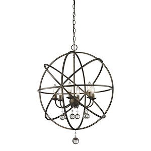Acadia - 6 Light Pendant in Whimsical Style - 24 Inches Wide by 29.5 Inches High - 449298