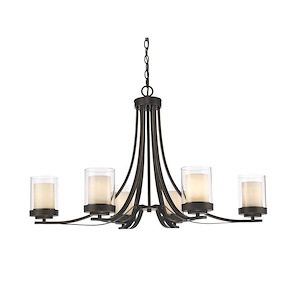 Willow - 6 Light Chandelier in Metropolitan Style - 35.25 Inches Wide by 22.25 Inches High - 464565