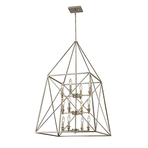 Trestle - 12 Light Pendant in Industrial Restoration Style - 24 Inches Wide by 39 Inches High - 1222494