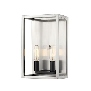 Quadra - 2 Light Wall Sconce in Linear Style - 4.5 Inches Wide by 11 Inches High - 689134