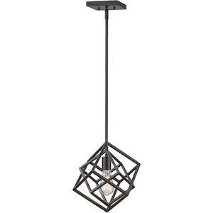 Euclid - 1 Light Mini Pendant In Contemporary Style-12.5 Inches Tall and 12 Inches Wide - 1096965