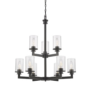 Savannah - 9 Light Chandelier in Art Moderne Style - 29 Inches Wide by 33 Inches High - 747011