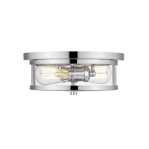 Savannah - 2 Light Flush Mount in Art Moderne Style - 11 Inches Wide by 5 Inches High - 747008
