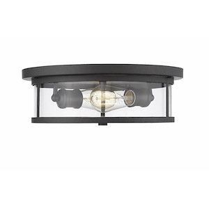 Savannah - 2 Light Flush Mount in Art Moderne Style - 13.75 Inches Wide by 5 Inches High - 747006