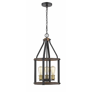 Kirkland - 3 Light Pendant in Restoration Style - 12 Inches Wide by 24 Inches High - 856823