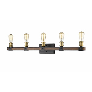 Kirkland - 5 Light Bath Vanity in Restoration Style - 38 Inches Wide by 9.75 Inches High - 856833