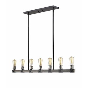 Kirkland - 10 Light Island/Billiard in Restoration Style - 25 Inches Wide by 23 Inches High - 1222388