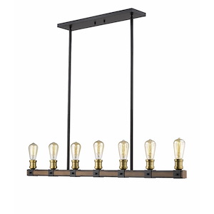 Kirkland - 10 Light Island/Billiard in Restoration Style - 25 Inches Wide by 23 Inches High - 1222388