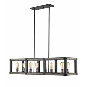 Kirkland - 8 Light Island/Billiard in Restoration Style - 13 Inches Wide by 10.25 Inches High - 856831