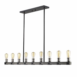 Kirkland - 9 Light Island/Billiard in Restoration Style - 20 Inches Wide by 24.5 Inches High - 1223174